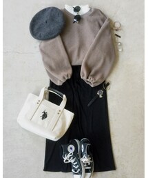 italie to france | バルーンスリーブフリースプルオーバー  ¥2,980(トップス)