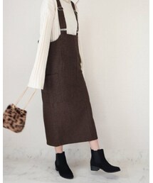 Laulea shop | ヘリンボーンジャンパースカート  ¥3,290(ジャンパースカート)