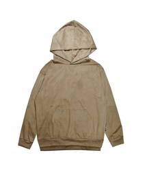  | CALM. SUEDED ARTIFICIAL LEATHER HOOD（CAMEL）(パーカー)