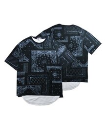 SELECT BANDANA ALL OVER PRT TEE（BLACK）(Tシャツ/カットソー)