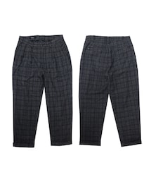 CALM. WOOL CHECK PANTS（GREY）(その他パンツ)