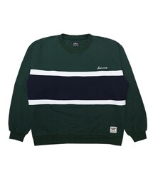 GIMME FIVE PANEL SWITCH CREW NECK（GREEN）(スウェット)