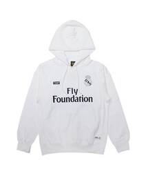 TWELVE FLY FOUNDATION HOOD（WHITE）(パーカー)