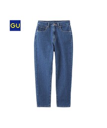 GU | ハイウエストテーパードジーンズ(デニムパンツ)