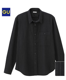 GU | フランネルストライプシャツ(シャツ/ブラウス)