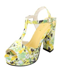 イエロー花柄サンダル(サンダル)