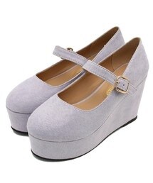 WEGO | ワンストラップパンプス パープル(パンプス)