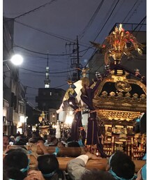 スカイツリーを背景に神輿 | その他