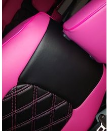 黒×ピンク | ダブルダイヤキルト ステッチ(その他)