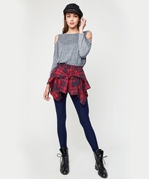 MAISON mou | チェック タイ オーバー レギンス(その他パンツ)