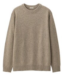 GU | GU ラムブレンドクルーネックセーター(長袖)(ニット/セーター)