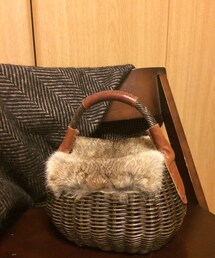 なし | ファーカゴバッグ(かごバッグ)