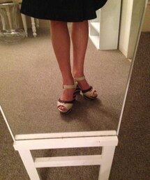 ネイビー＆オフホワイトのサンダル(サンダル)