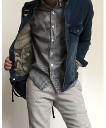 NANO universe | 裏地カモ( ´͈ ᗨ `͈ )◞♡⃛(デニムジャケット)