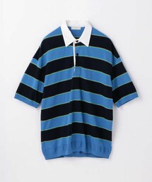 TOMORROWLAND  | コットン レトロボーダー ラグビーシャツ(ポロシャツ)