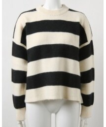 w closet | ボーダーではなく、無地ですが...(ニット/セーター)