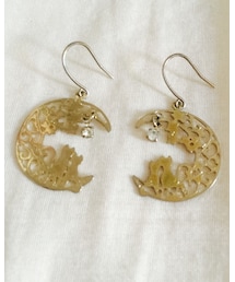 3coins | ネコと月のピアス(ピアス（両耳用）)