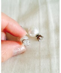 no brand | ストーンとパール(ピアス（両耳用）)