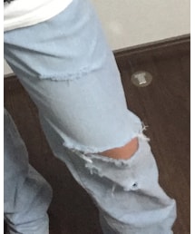 自分で割いた | デニムパンツ