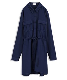 Life8 | 知性簡約。優雅抽繩長版襯衫(ワンピース)