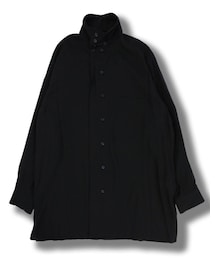 Yohji Yamamoto POUR HOMME | W-釦スタンド衿B(BLACK)(シャツ/ブラウス)
