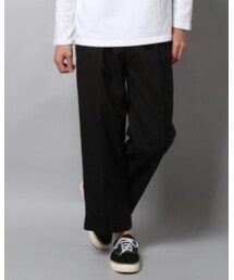 no brand | TR素材ワイドパンツ(スラックス)