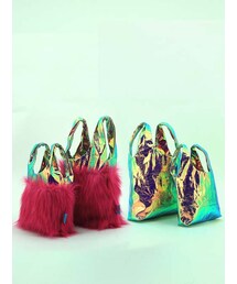 YESAH | Big Fur Tote Pink(トートバッグ)