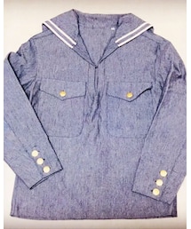 フランス海軍風 | シャンブレーっぽいセーラーシャツ(シャツ/ブラウス)