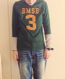 BEAMS BOY | BEAMS BOY / テンジクフットボール 3/4T 0032CL(Tシャツ/カットソー)