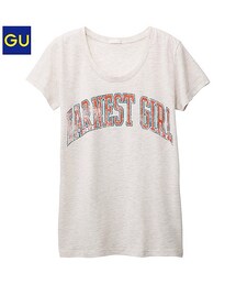 GU | ロゴ入りTシャツ(Tシャツ/カットソー)