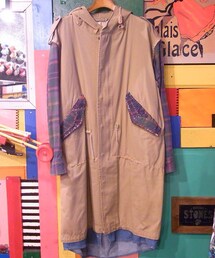 yan na maury | チエック切り替えモッズコート(モッズコート)