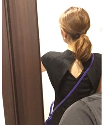 前からはのっぺりしてますが、後ろはこんな。 | つなぎ/オールインワン