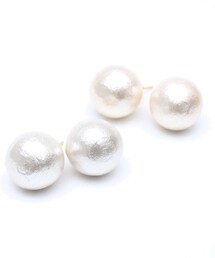 rous | Bigコットンパールピアス/イヤリング（14mm）(イヤリング)