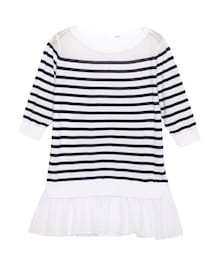 rous | ボーダーヘムフリルP/O(ニット/セーター)