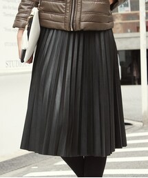rous | プリーツフェイクレザースカート(スカート)
