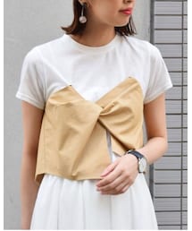 no brand | 【Marient】ビスチェ風TEE(Tシャツ/カットソー)