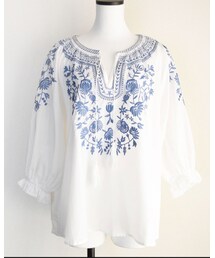 no brand | 【Marient】エンブロイダリー刺繍BL(シャツ/ブラウス)