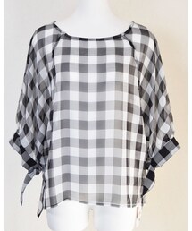 no brand | 【Marient 】シースルーギンガムチェックBL(シャツ/ブラウス)