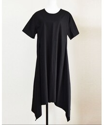 no brand | 【Marient】裾アシメフレアOP(ワンピース)