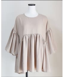 no brand | [ NEW ]  シフォンバルーンスリーブフレアBL(シャツ/ブラウス)