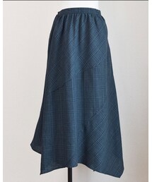 no brand | [ RE-ARRIVAL ]   チェックアシメSK(スカート)