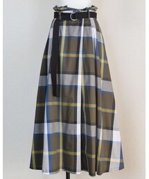 no brand | [ NEW ]ベルト付きチェックLong SK(スカート)