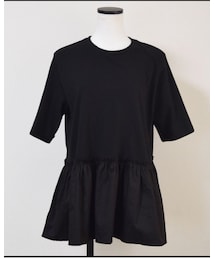 no brand | [RE-ARRIVAL ]ヘム切替フリルTEE(Tシャツ/カットソー)