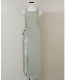 no brand | [ NEW ]コットンリネンエプロンOP(ワンピース)