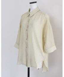 no brand | バックスリットシアーシャツ(シャツ/ブラウス)