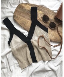 no brand | [ Marientオンラインストア ]メッシュニットキャミ(キャミソール)