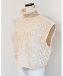 no brand | ケーブルハイネックベスト(ベスト)