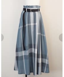 no brand | 【Marient】チェックフレアロングSK(スカート)