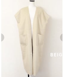 no brand | 【Marient】ウールロングジレ(その他アウター)