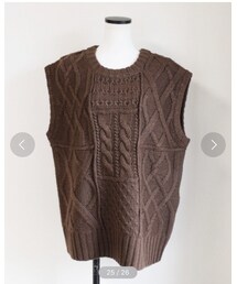 Marient | ケーブルアランニットベスト(ニット/セーター)